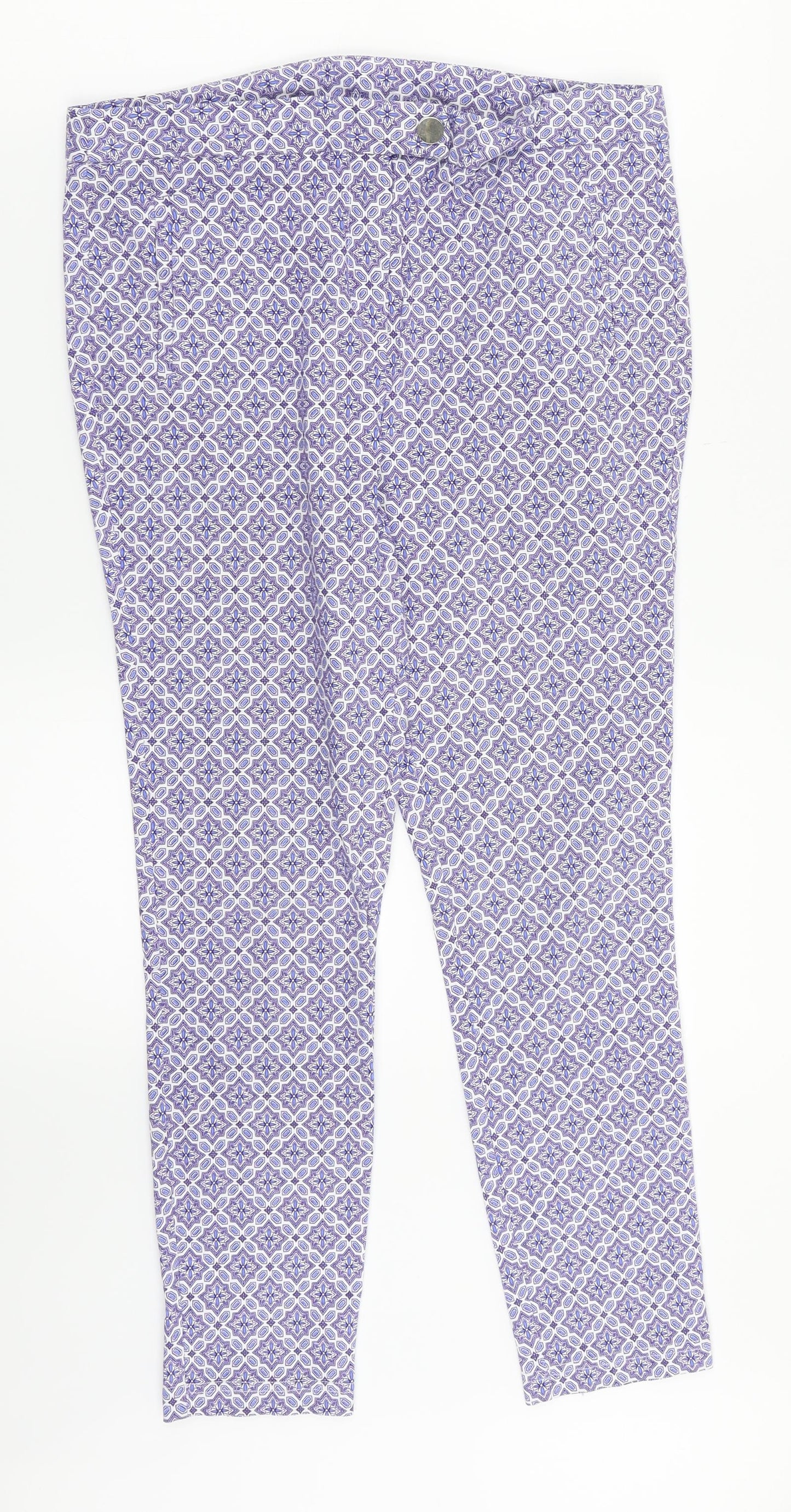 Womens UK Size 12 Dorothy Perkins Regular Fit  Blue Trousers