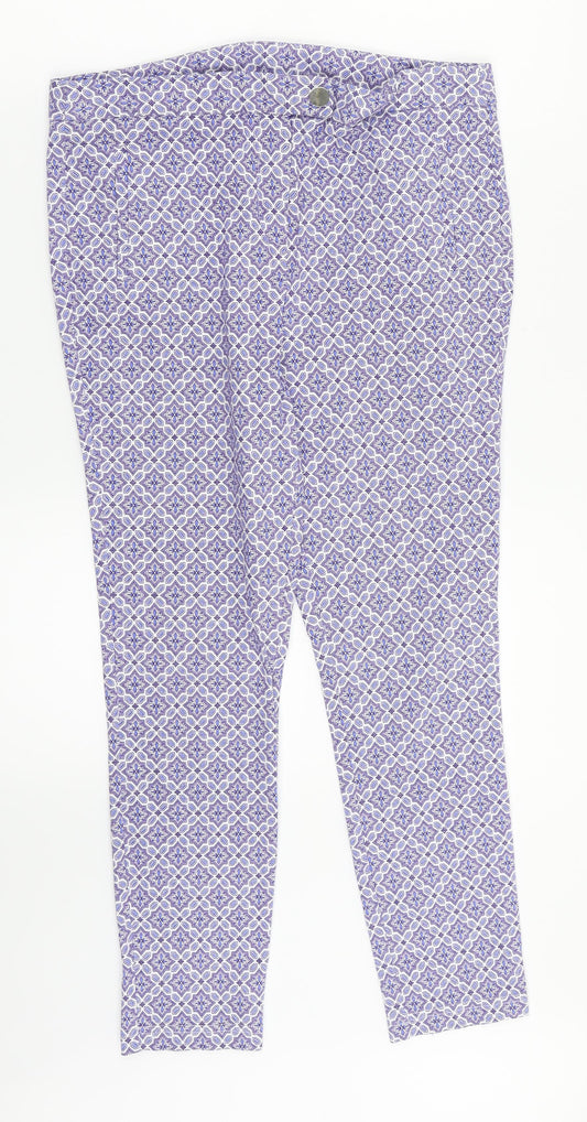 Womens UK Size 12 Dorothy Perkins Regular Fit  Blue Trousers