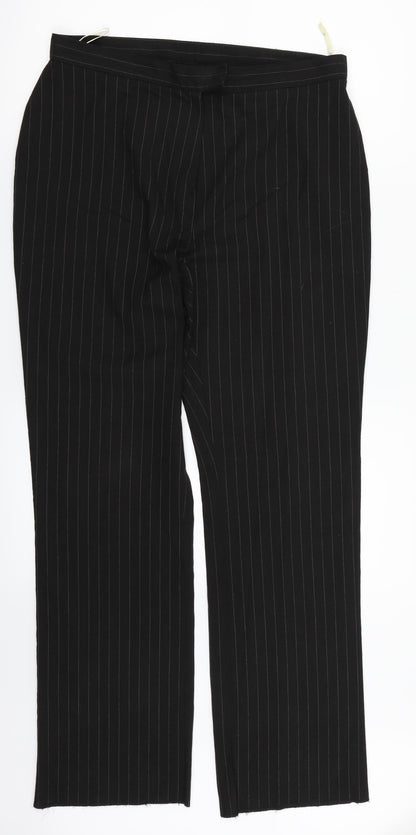 Womens UK Size 12 Dorothy Perkins Regular Fit Dress Pants Black Trousers