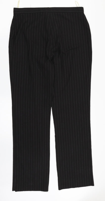 Womens UK Size 12 Dorothy Perkins Regular Fit Dress Pants Black Trousers