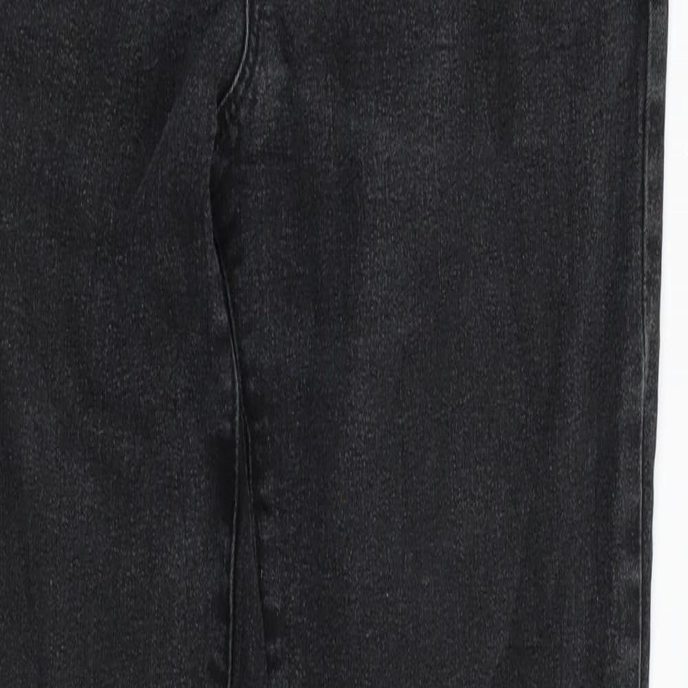Dorothy Perkins Womens Black  Denim Straight Jeans Size 8 L30 in