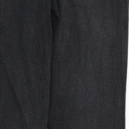 Dorothy Perkins Womens Black  Denim Straight Jeans Size 8 L30 in
