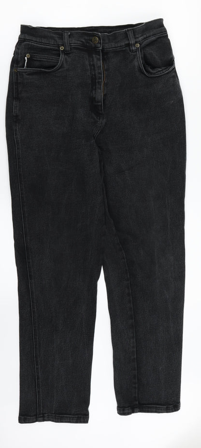 AriZona Womens Black  Denim Straight Jeans Size 14 L28 in