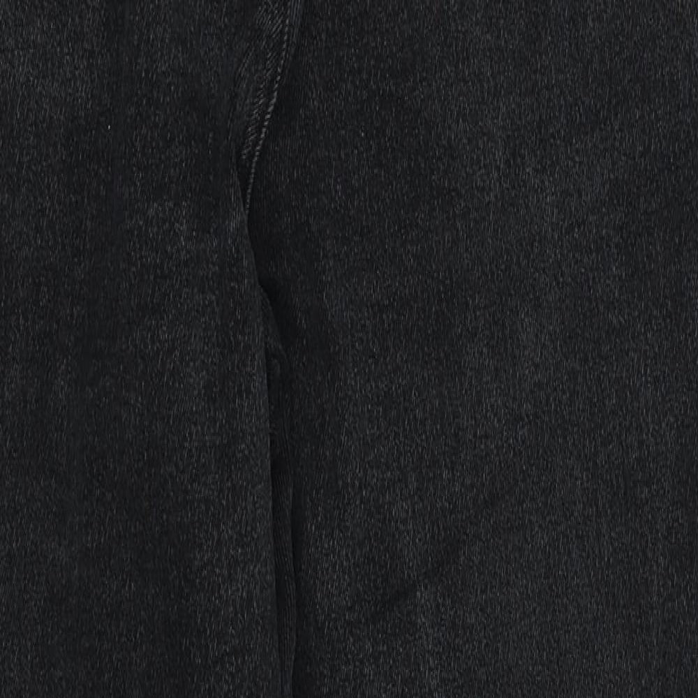 AriZona Womens Black  Denim Straight Jeans Size 14 L28 in