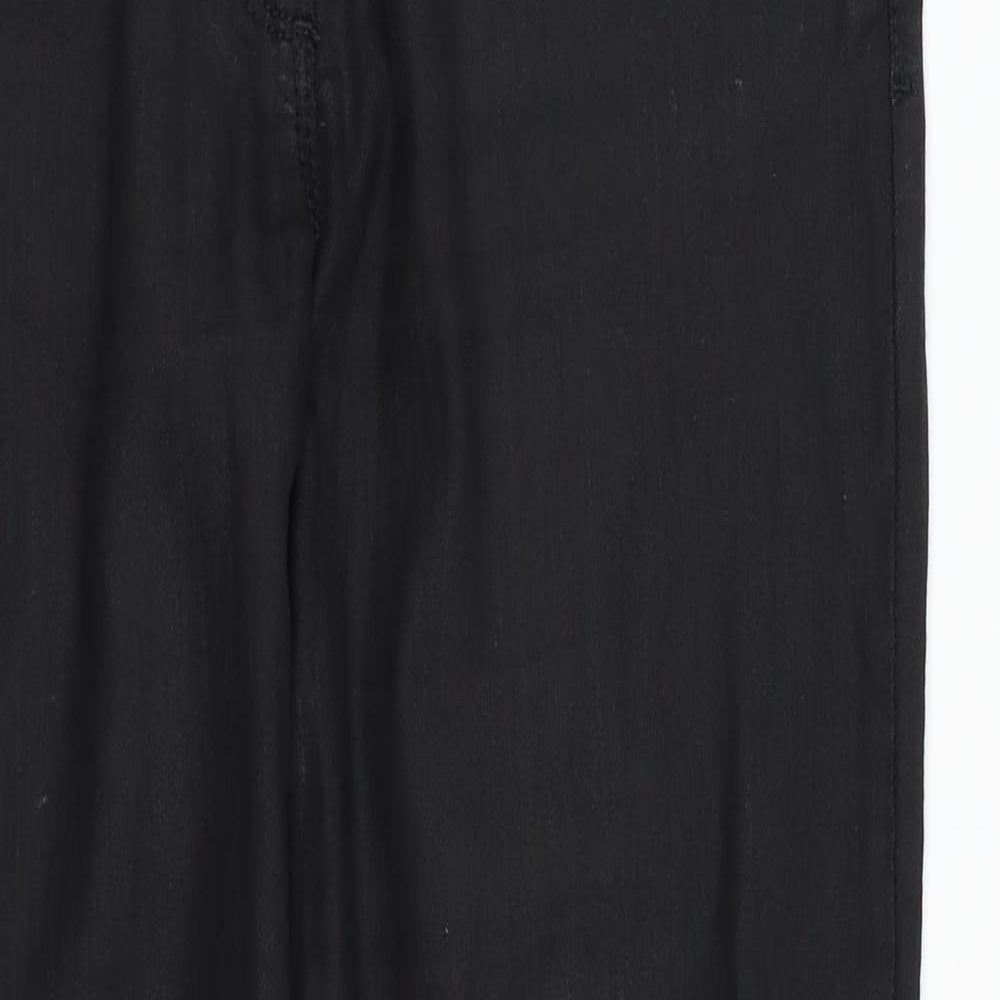M&S Womens Black  Denim Straight Jeans Size 10 L27 in