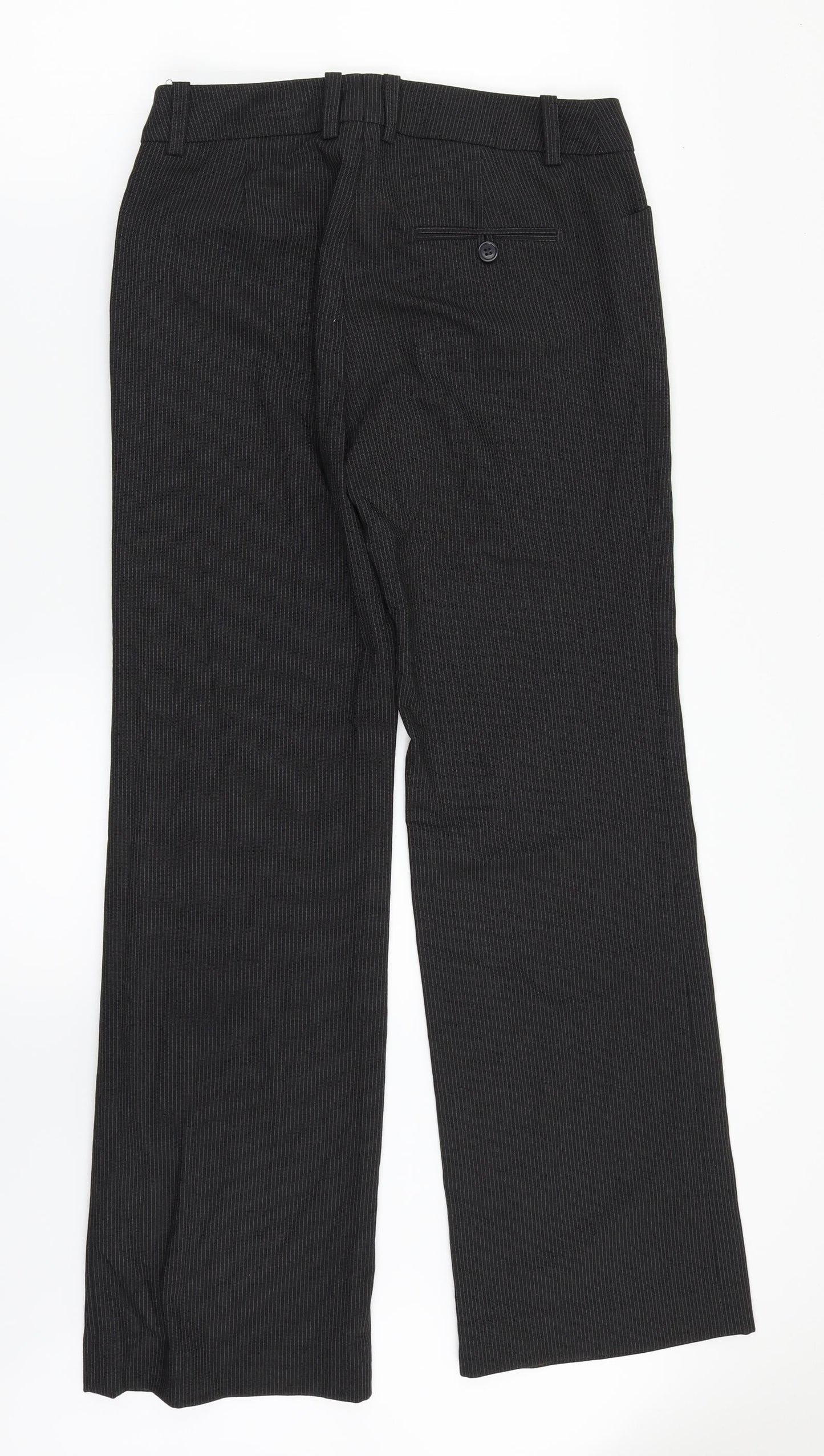 H& Womens Black Striped  Dress Pants Trousers Size 6 L29 in