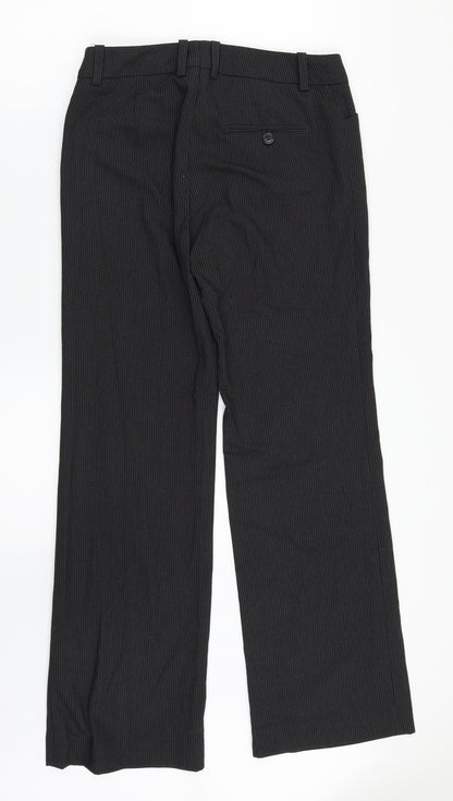 H& Womens Black Striped  Dress Pants Trousers Size 6 L29 in