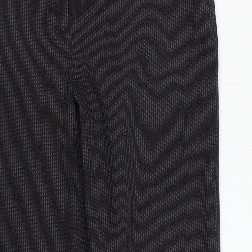 H& Womens Black Striped  Dress Pants Trousers Size 6 L29 in