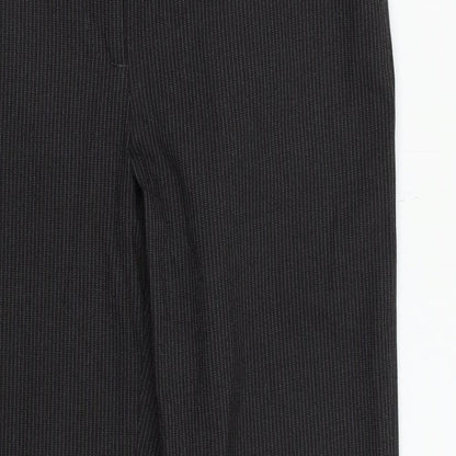 H& Womens Black Striped  Dress Pants Trousers Size 6 L29 in