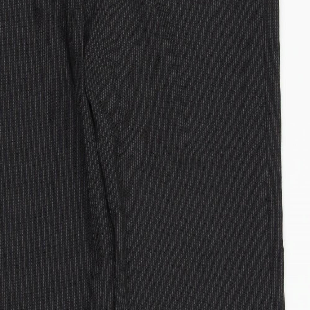 H& Womens Black Striped  Dress Pants Trousers Size 6 L29 in