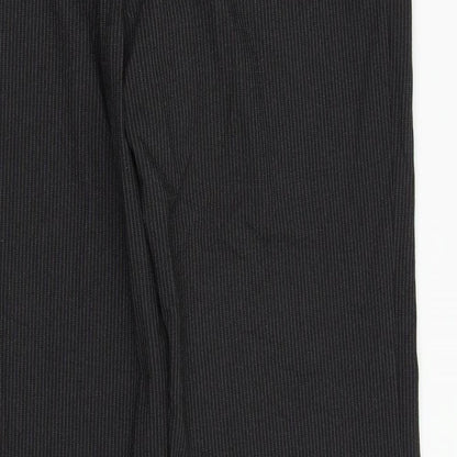 H& Womens Black Striped  Dress Pants Trousers Size 6 L29 in