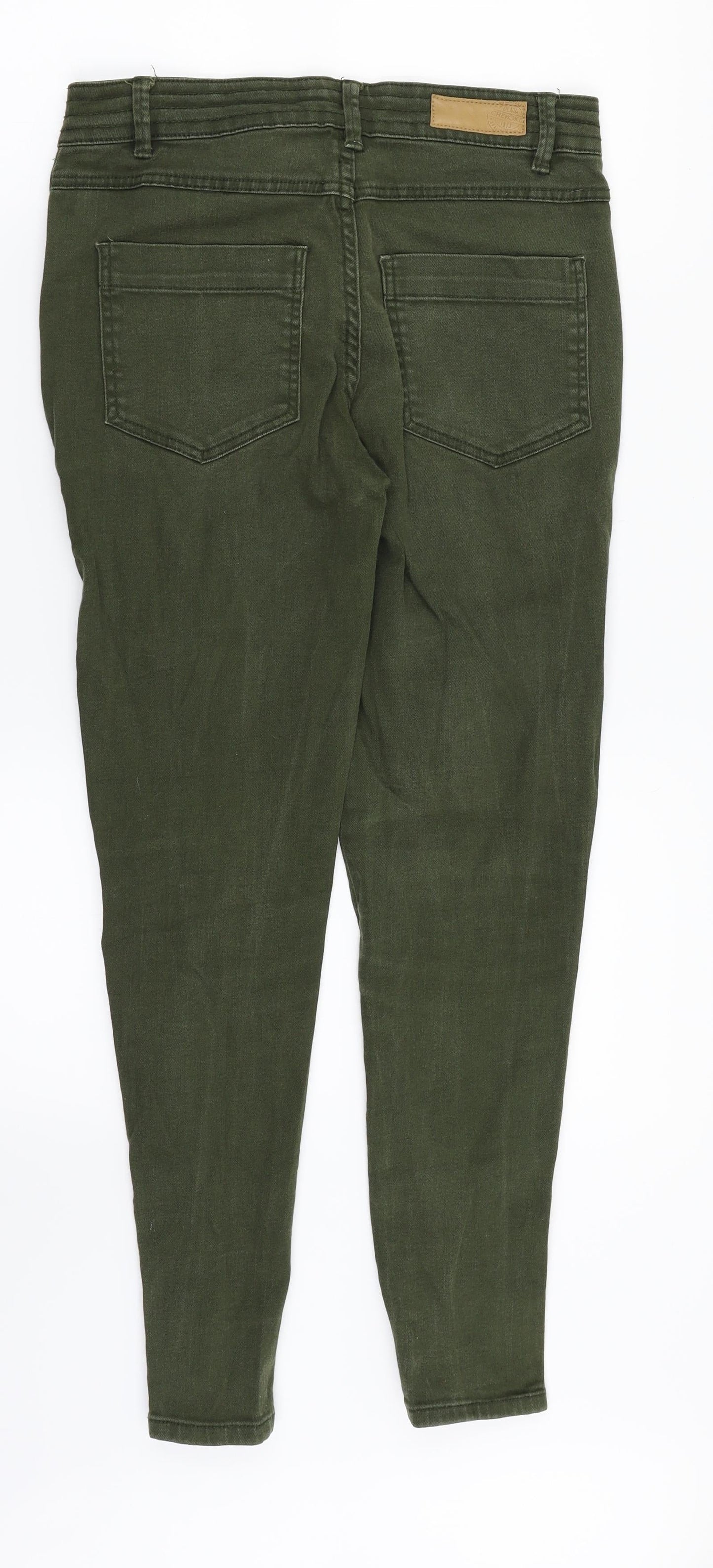 Cherokee Womens Green  Denim Straight Jeans Size 6 L26 in