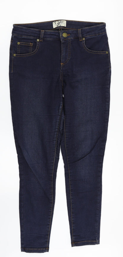 Miss Selfridge Womens Blue  Denim Straight Jeans Size 10 L29 in