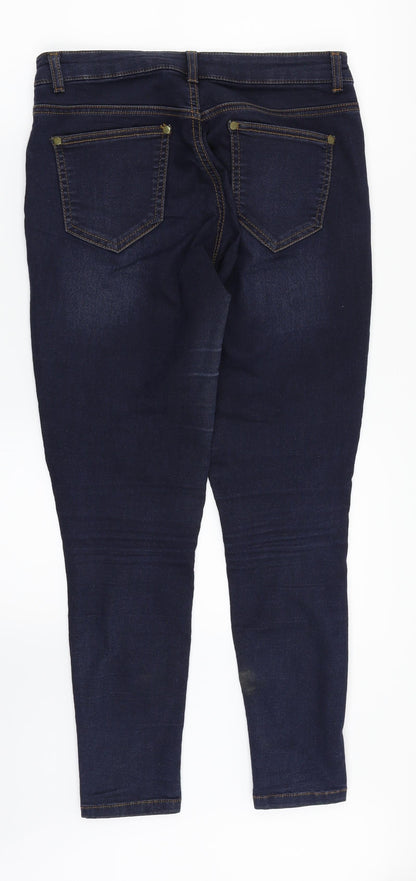 Miss Selfridge Womens Blue  Denim Straight Jeans Size 10 L29 in