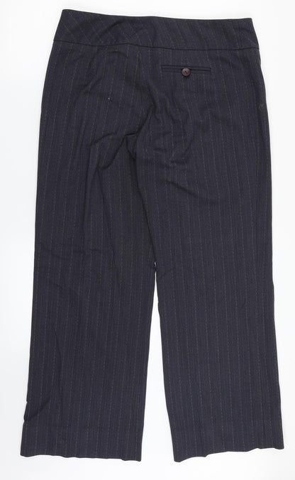 Debenhams Womens Grey Striped  Dress Pants Trousers Size 14 L30 in
