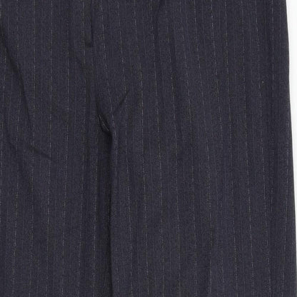 Debenhams Womens Grey Striped  Dress Pants Trousers Size 14 L30 in