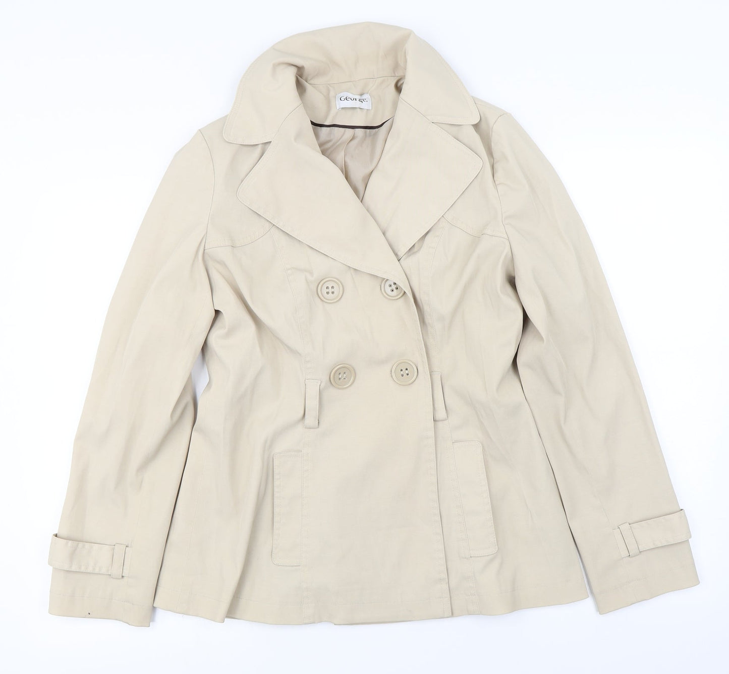 George  Womens Beige   Jacket Coat Size 12