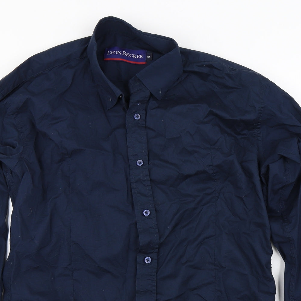 Mens UK Collar Size S lyon becker Smart Blue  Dress Shirt