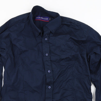 Mens UK Collar Size S lyon becker Smart Blue  Dress Shirt