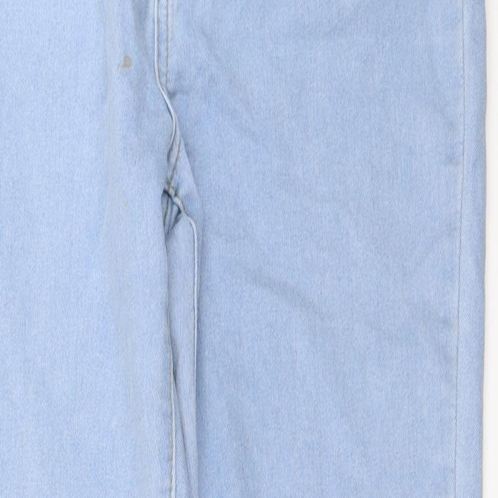 Boohoo  Womens Blue Houndstooth  Skinny Jeans Size 10 L25 in