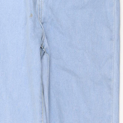 Boohoo  Womens Blue Houndstooth  Skinny Jeans Size 10 L25 in