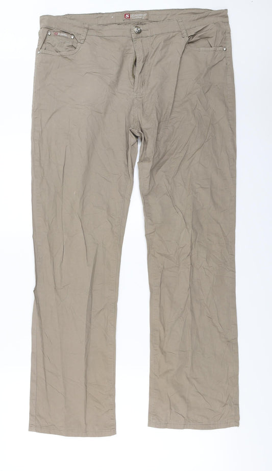 Womens UK Size 38 in Sunbird Regular Fit  Beige Trousers