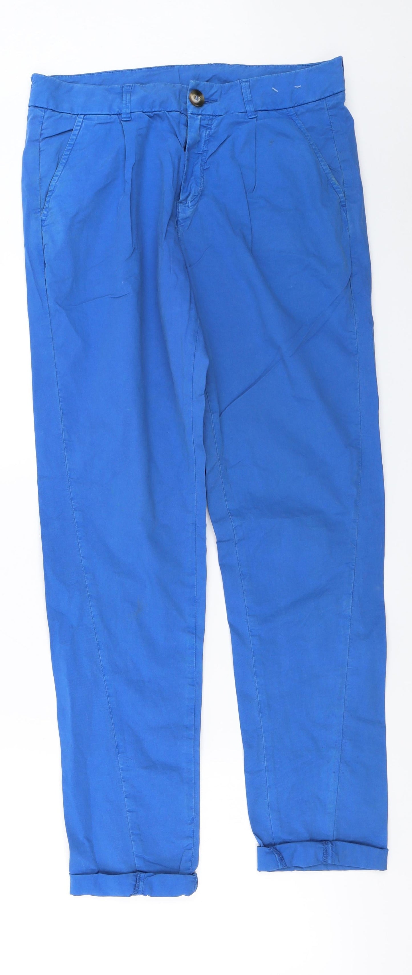 Womens UK Size 10 Topshop Regular Fit  Blue Trousers
