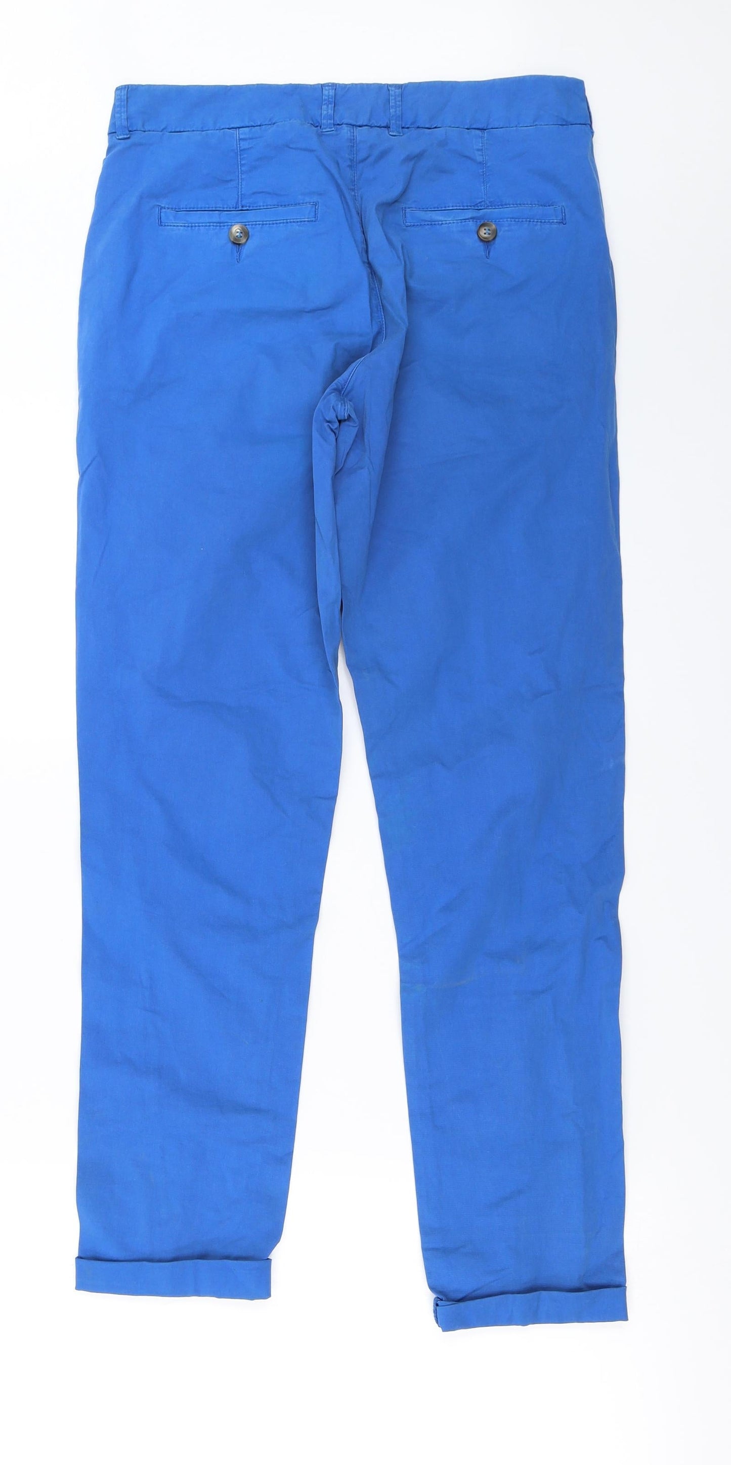 Womens UK Size 10 Topshop Regular Fit  Blue Trousers