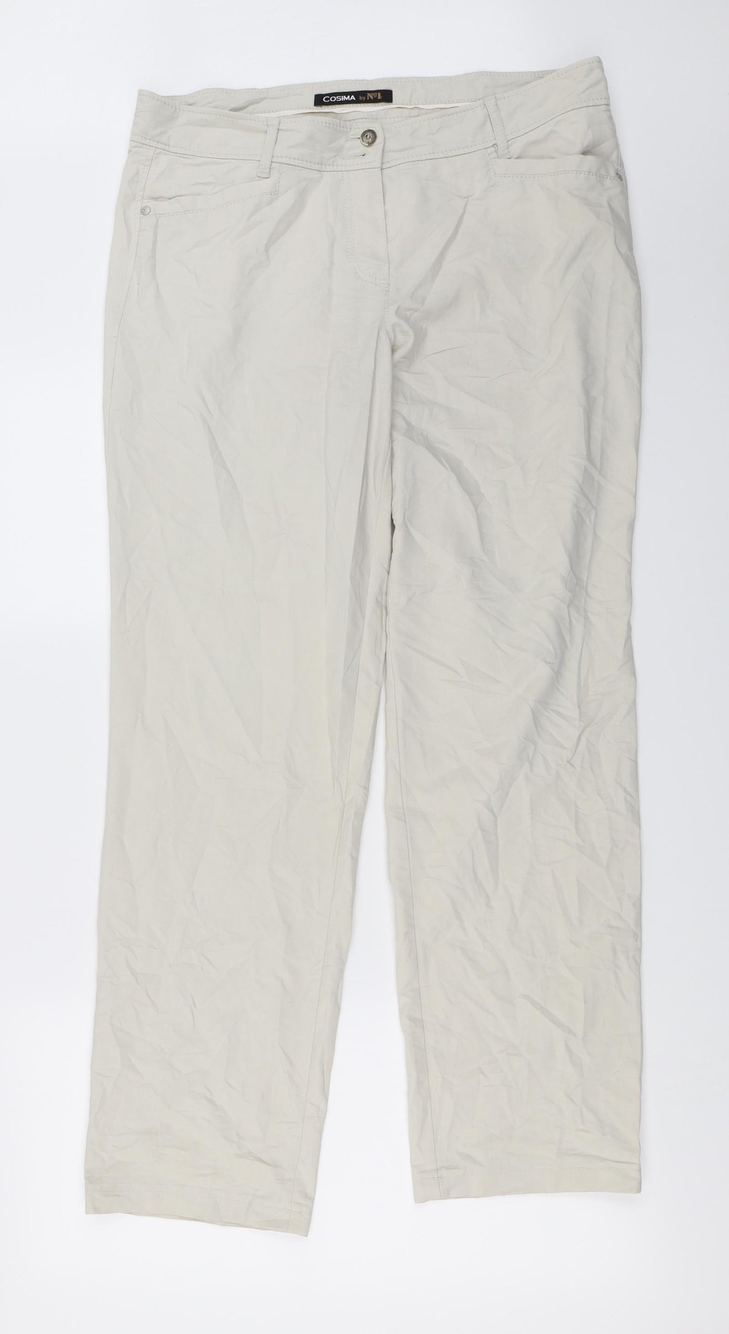 cosima by no1 Womens Beige   Trousers  Size 34 in L28 in