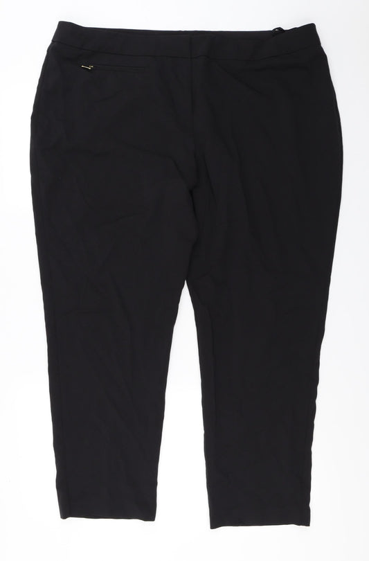 Womens UK Size 20 BM Regular Fit  Black Trousers
