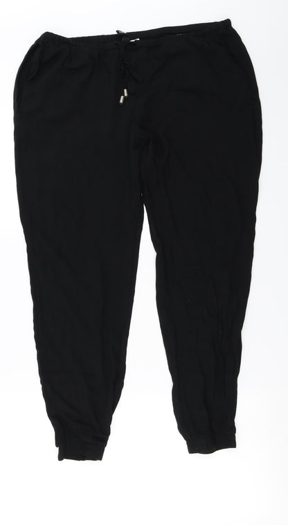 Womens UK Size 10 H&M Regular Fit  Black Trousers
