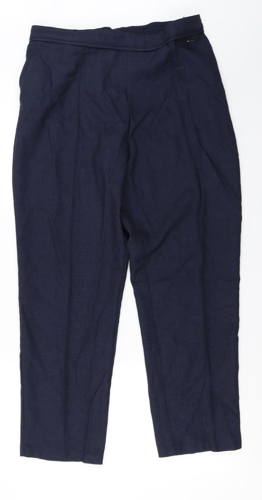 Womens UK Size 16 Marks and Spencer Regular Fit  Blue Trousers