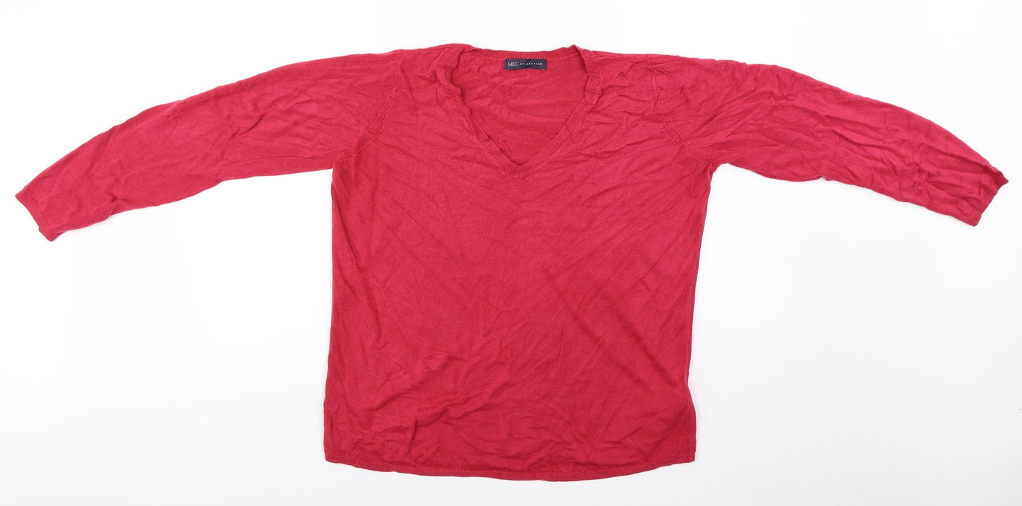 Marks and Spencer Womens Pink   Pullover Jumper Size 20