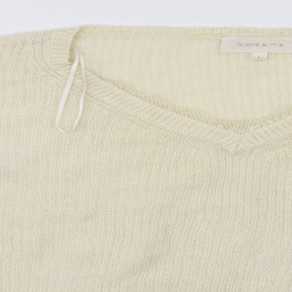 Grace & Milla  Womens Ivory   Pullover Jumper Size L