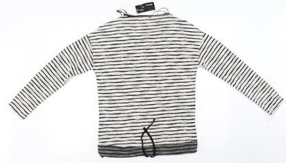 George  Womens Ivory Striped  Pullover Jumper Size 8