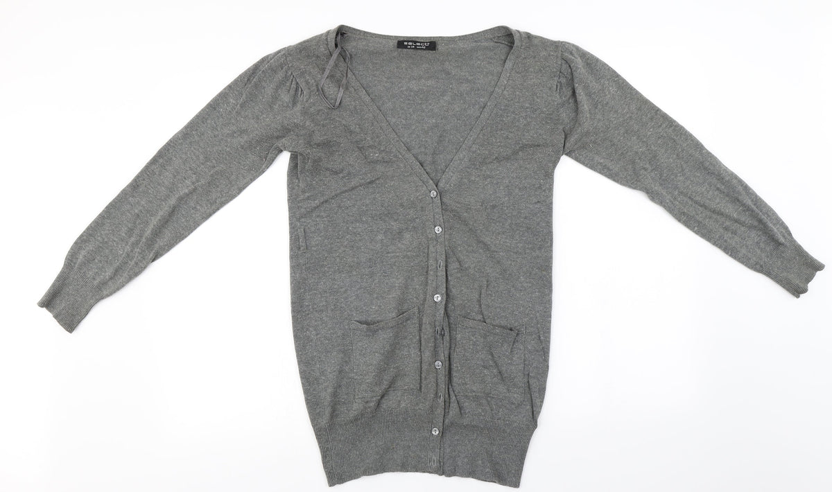 Select  Womens Grey   Cardigan Jumper Size 14