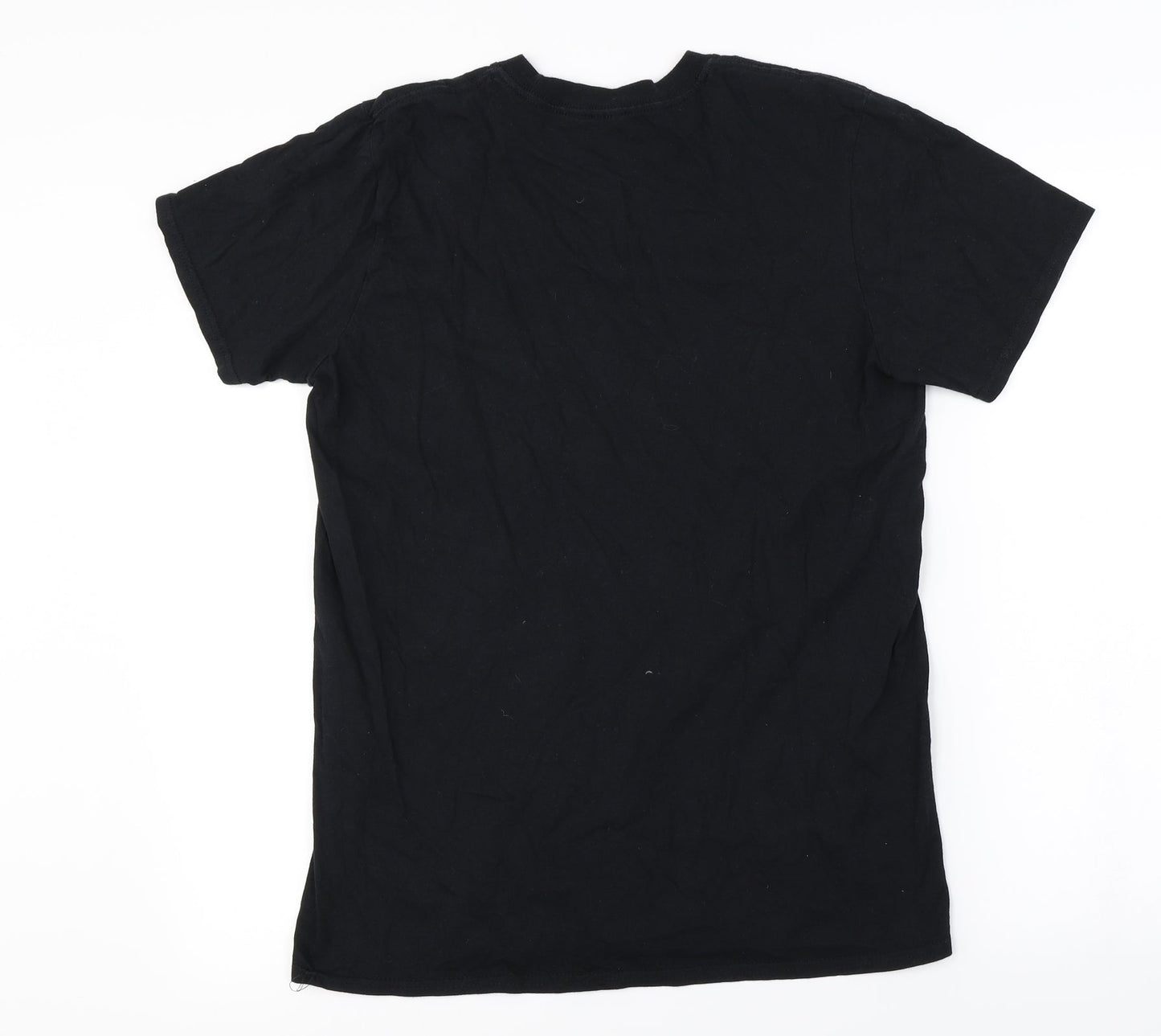 Womens UK Size M Gildan Black Basic T-Shirt