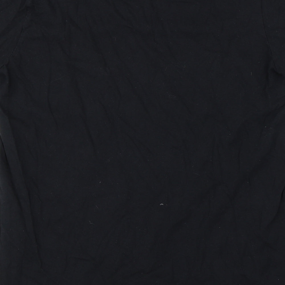 Womens UK Size M Gildan Black Basic T-Shirt