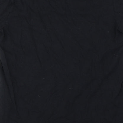 Womens UK Size M Gildan Black Basic T-Shirt