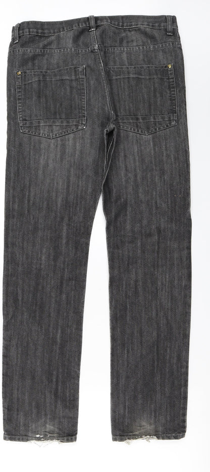 denim co Mens Grey   Straight Jeans Size 32 in L30 in