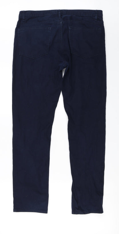 Womens UK Size 34 in H&M Regular Fit  Blue Trousers