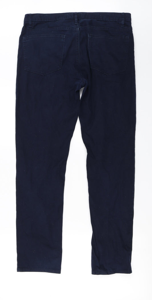 Womens UK Size 34 in H&M Regular Fit  Blue Trousers