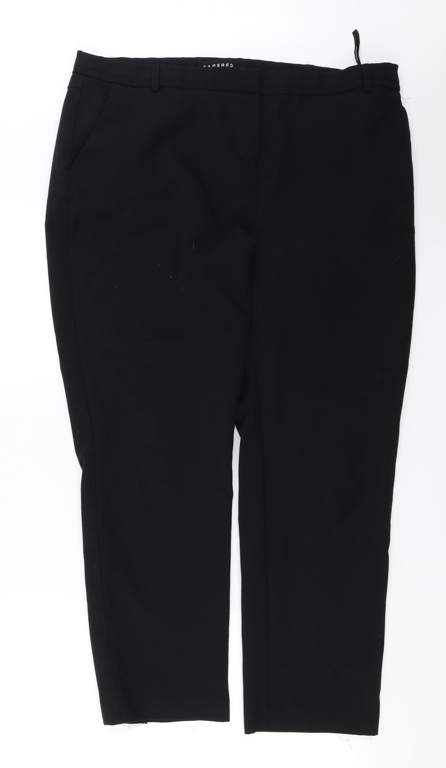 Womens UK Size 18 Peacocks Regular Fit  Black Trousers