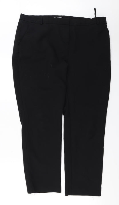 Womens UK Size 18 Peacocks Regular Fit  Black Trousers