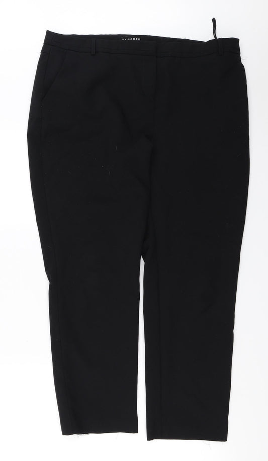 Womens UK Size 18 Peacocks Regular Fit  Black Trousers