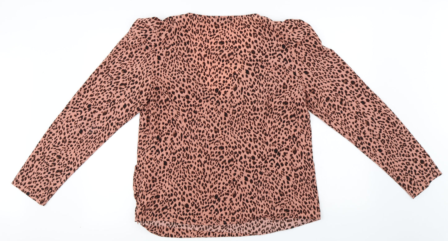 Womens UK Size XL JustFab Pink Basic Blouse