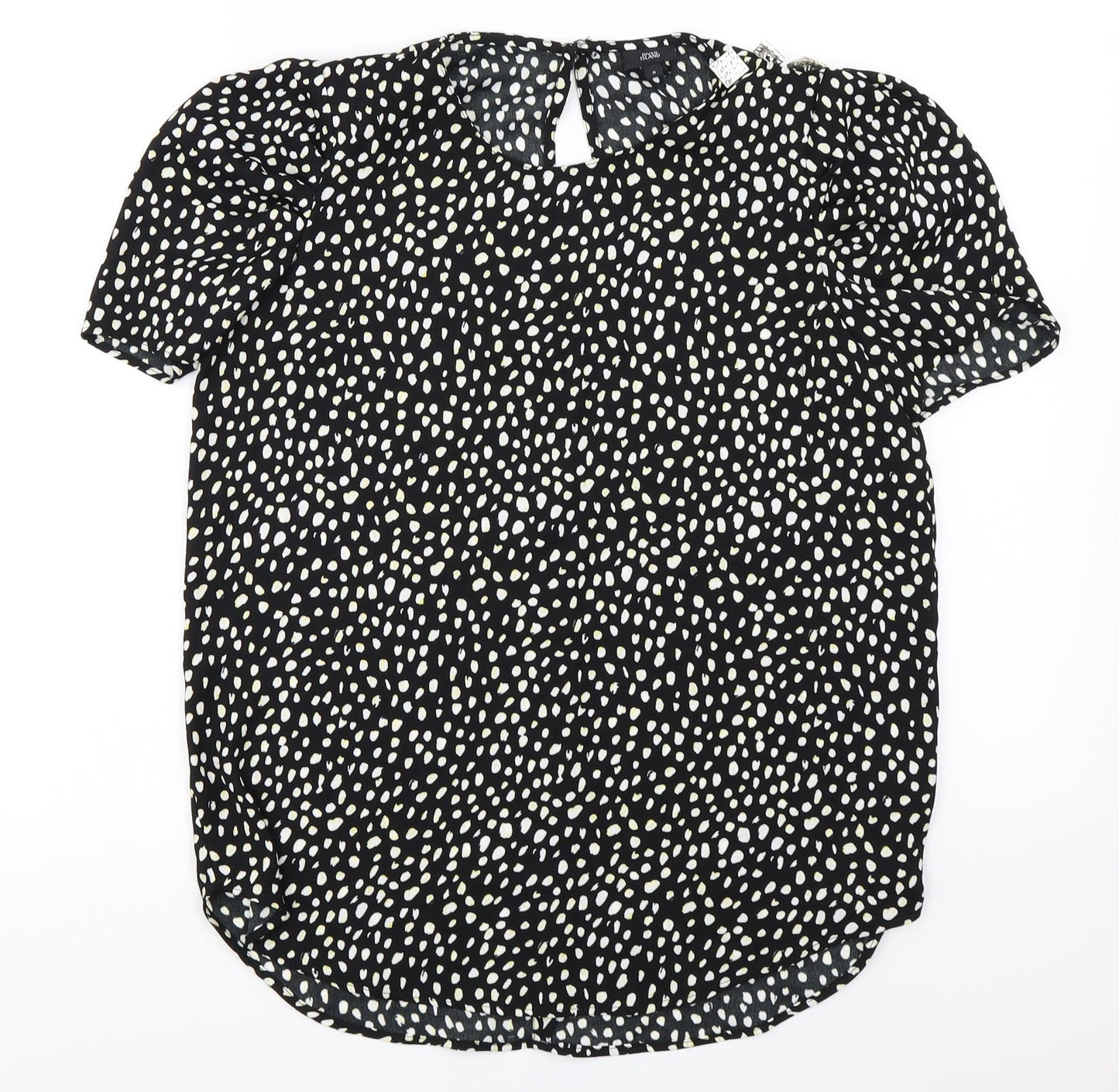 Womens UK Size 8 River Island Black Basic Blouse
