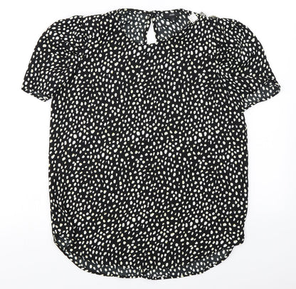Womens UK Size 8 River Island Black Basic Blouse