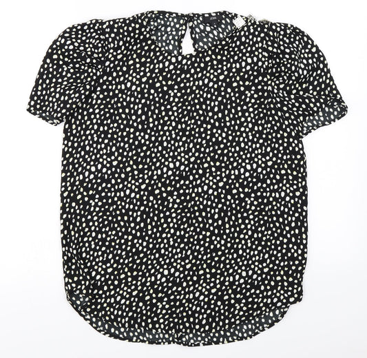 Womens UK Size 8 River Island Black Basic Blouse