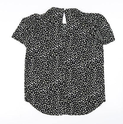 Womens UK Size 8 River Island Black Basic Blouse